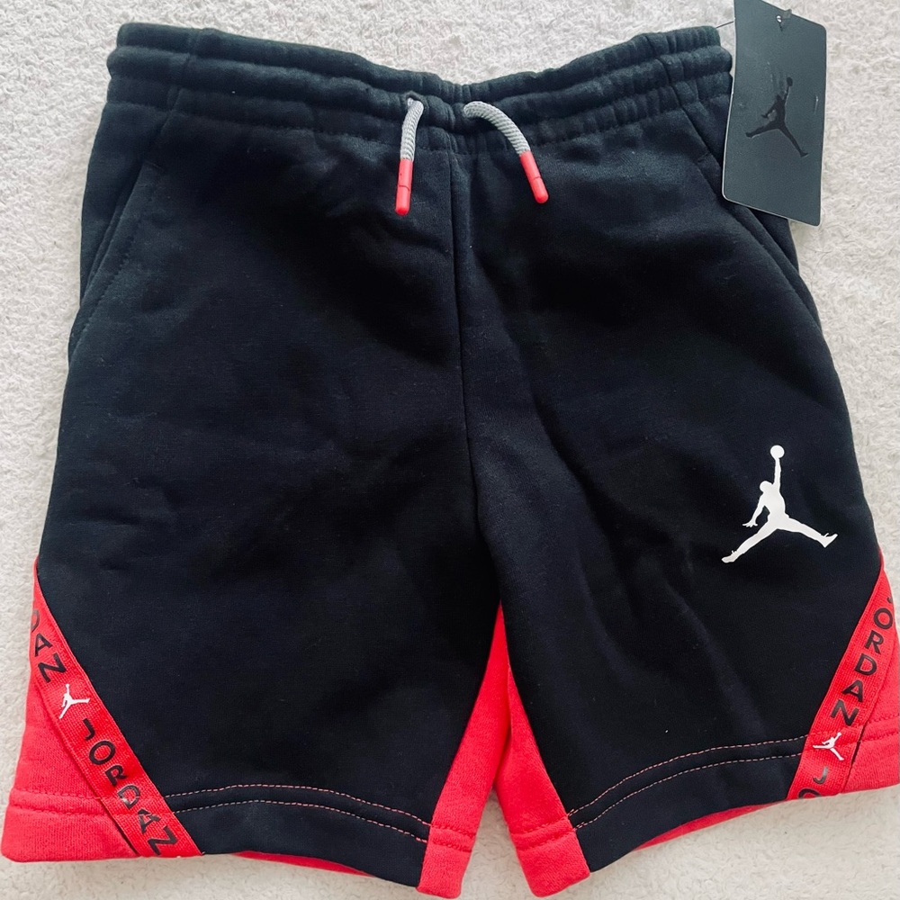 Jordan Kids Black and Red Shorts